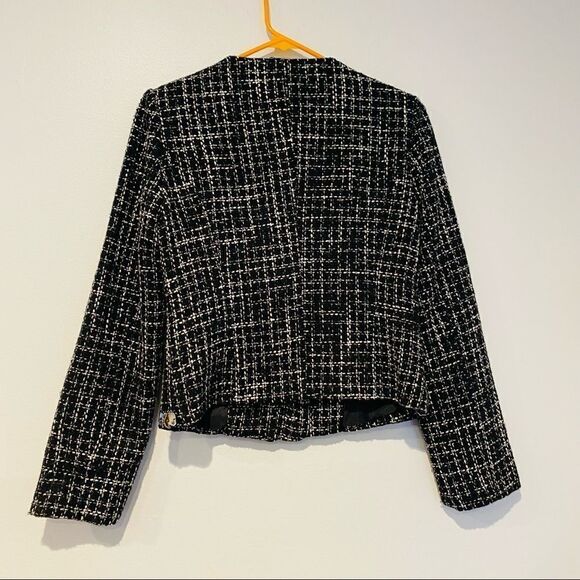 Season. js Tweed Embellished Trim Snap Button Blazer Size Small - Picture 6 of 8